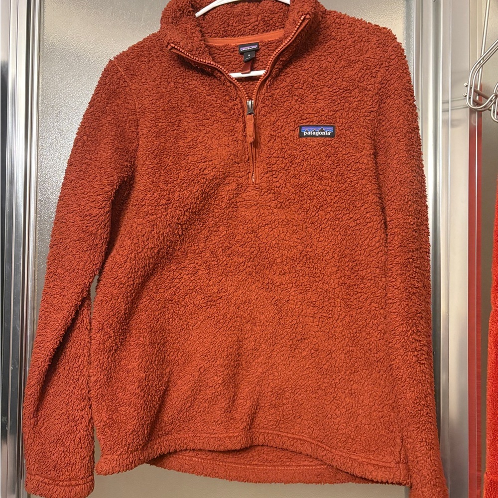 Patagonia Burnt Orange Quarter Zip Fleece